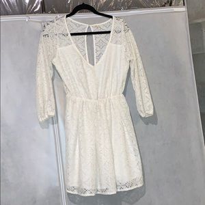 Hollister White Lace Dress Size M